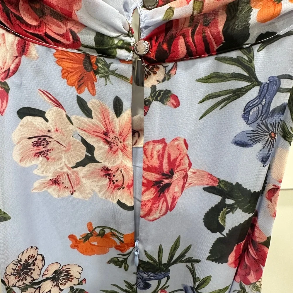 Vince Camuto Floral Sleeveless Dress with Neck Bow NWY SZ 16 - Picture 8 of 9
